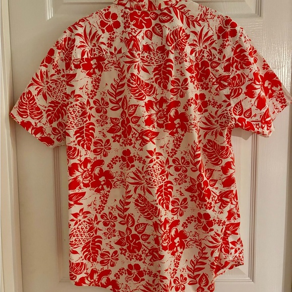 Crown and Ivy, size medium, white and orange Hawaiian shirt - Picture 3 of 4